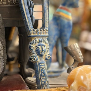 Egyptian Handmade Hathor Sistrum (Musical Instrument) Replica from her Original Collection made in Egypt