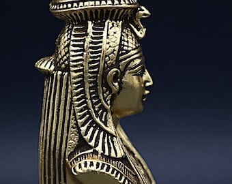 金箔のクレオパトラ像 - エジプト女王の石の彫刻 - Etsy 日本