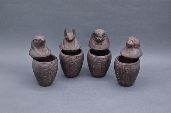 ラムセス大王展 カノプス壺 壷 古代エジプト 置物 エジプト展ラムセス