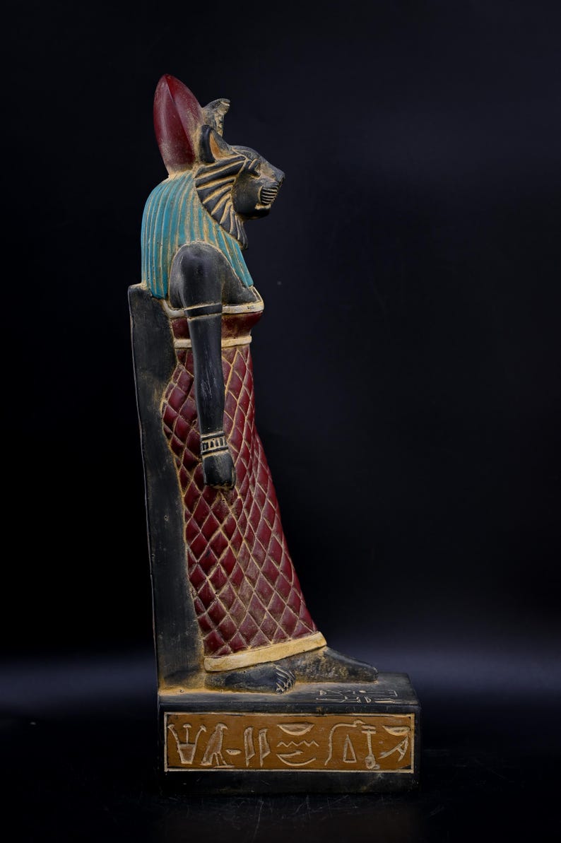 Unique Egyptian Goddess Sekhmet Lady of War Heavy Statue Stone Made in ...