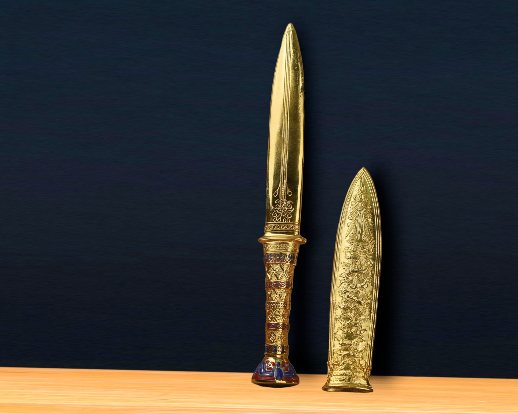 手作りの銅製ツタンカーメン王の短剣レプリカ、エジプトの宝物 - Etsy 日本