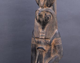 Egyptian Horus Statue: God of Protection, Heavy Stone