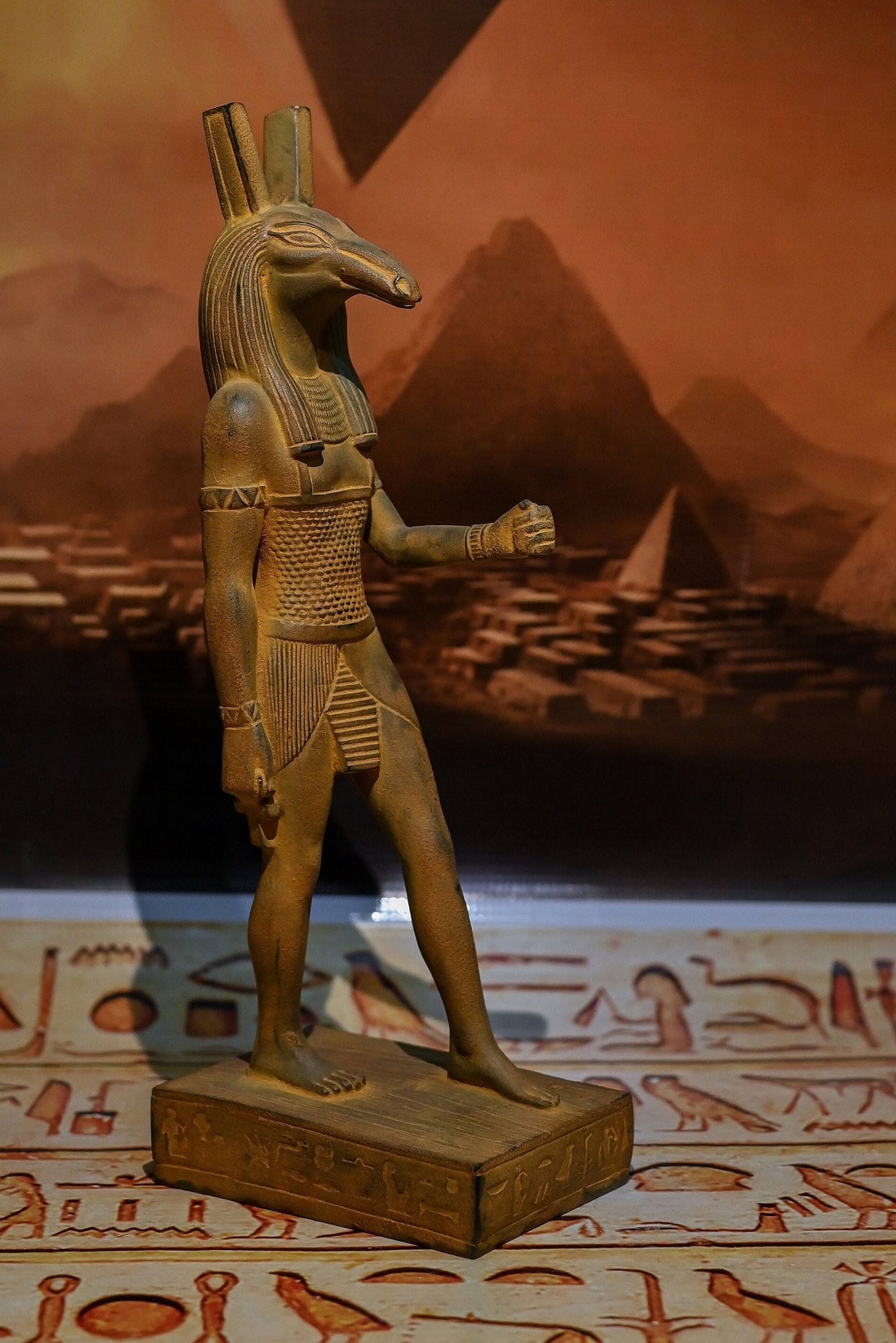 Egyptian Statue of Egyptian God of War Seth Large Heavy Stone - Etsy ...