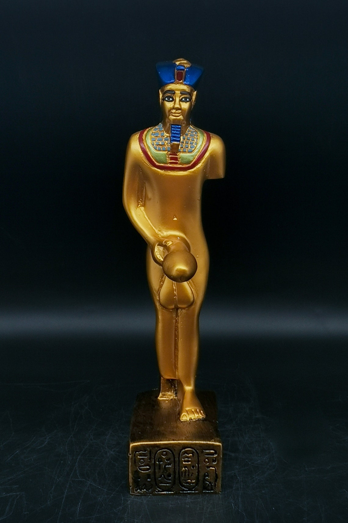 Egyptian Statue Of God Min God Of Fertility Made In Egypt Etsy