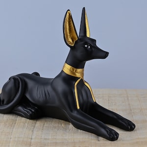 Anubis Dog Jackal Figurine Egyptian God statue Black (5 sizes) made in egypt