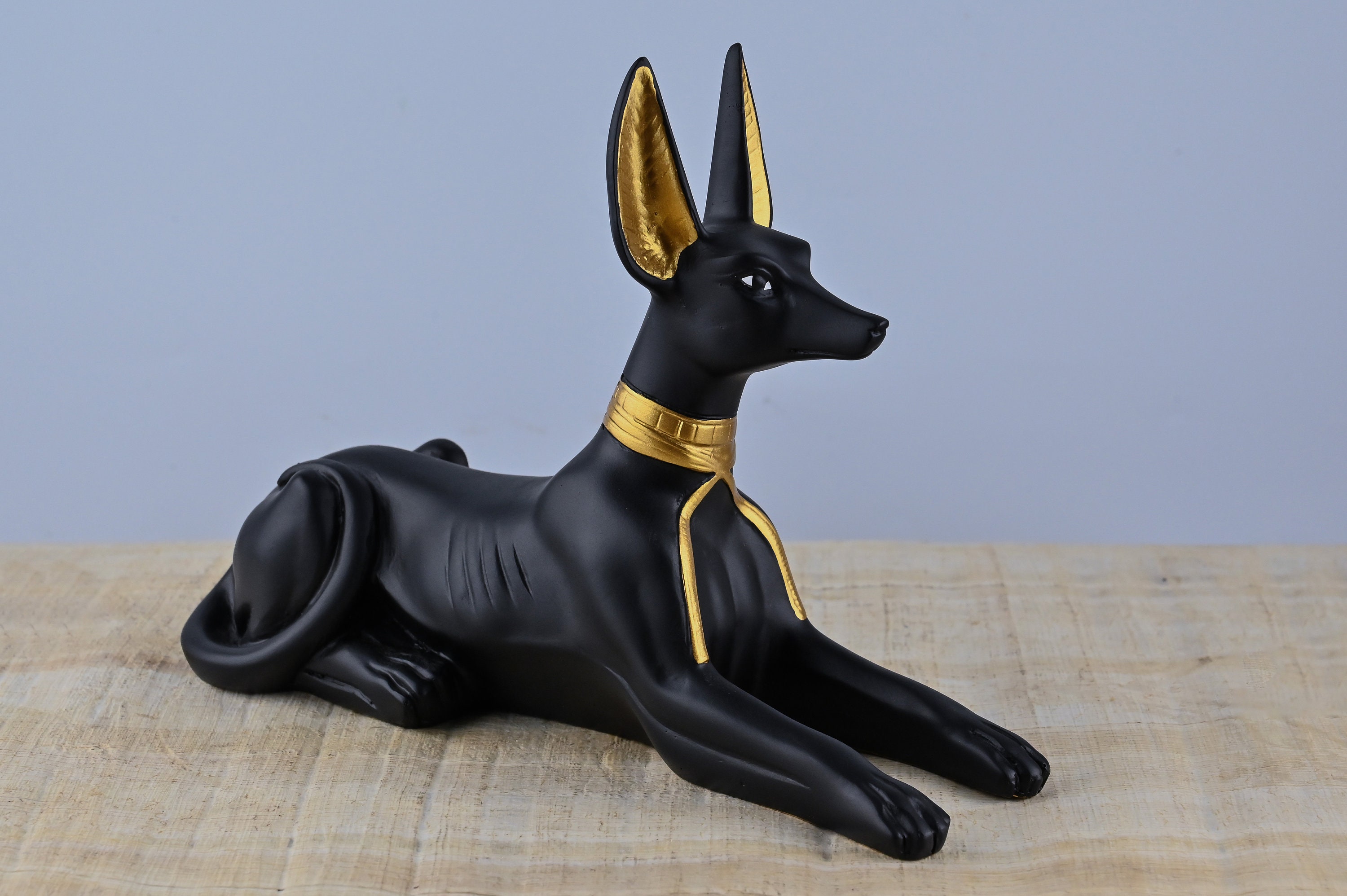 Anubis Hund Figur Statue Schwarz 5 Etsy Schweiz