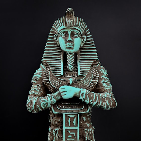 希少MMAメトロポリタン美術館1976年展示会ツタンカーメン王ブロンズ像エジプト エジプトで作られたツタンカーメン王のユニークな古代エジプトの像の