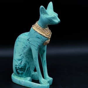 Egyptian goddess Bastet Cat statue ( 3 colors ) made in egypt