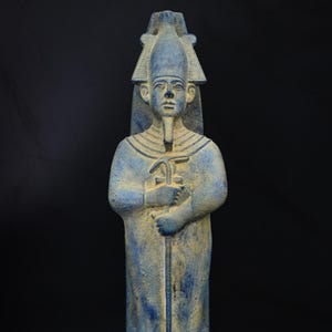 Egyptian statue of god Osiris, lord of the dead stone made in Egypt