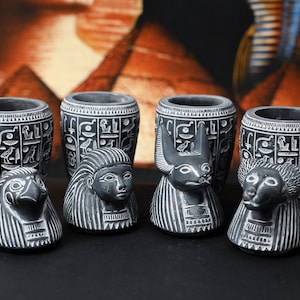 ホルスの息子たち エジプト美術 カノプス壺 ハトホル ダーク