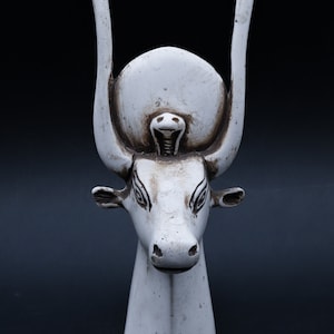 Unique Ancient Egyptian head of goddess Hathor ( 3 color ) made in Egypt