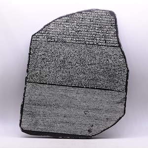 The Rosetta Stone — replica of ancient egyptian monument