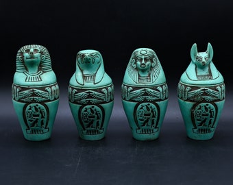 エジプトのカノプス壺：ホルスの息子セット、エジプト製 - Etsy 日本