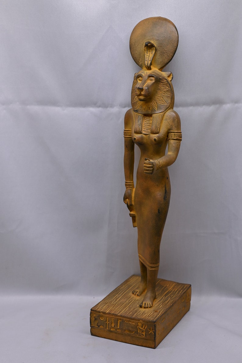 Large Statue of Goddess Sekhmet Standing, Egyptian Art Handcrafted ...