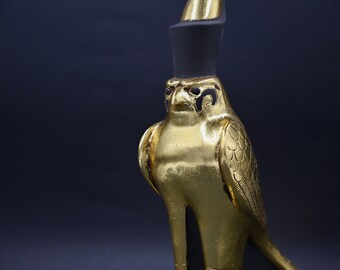 手作りのホルス神ハヤブサの彫刻：エジプト神話のレプリカ - Etsy 日本