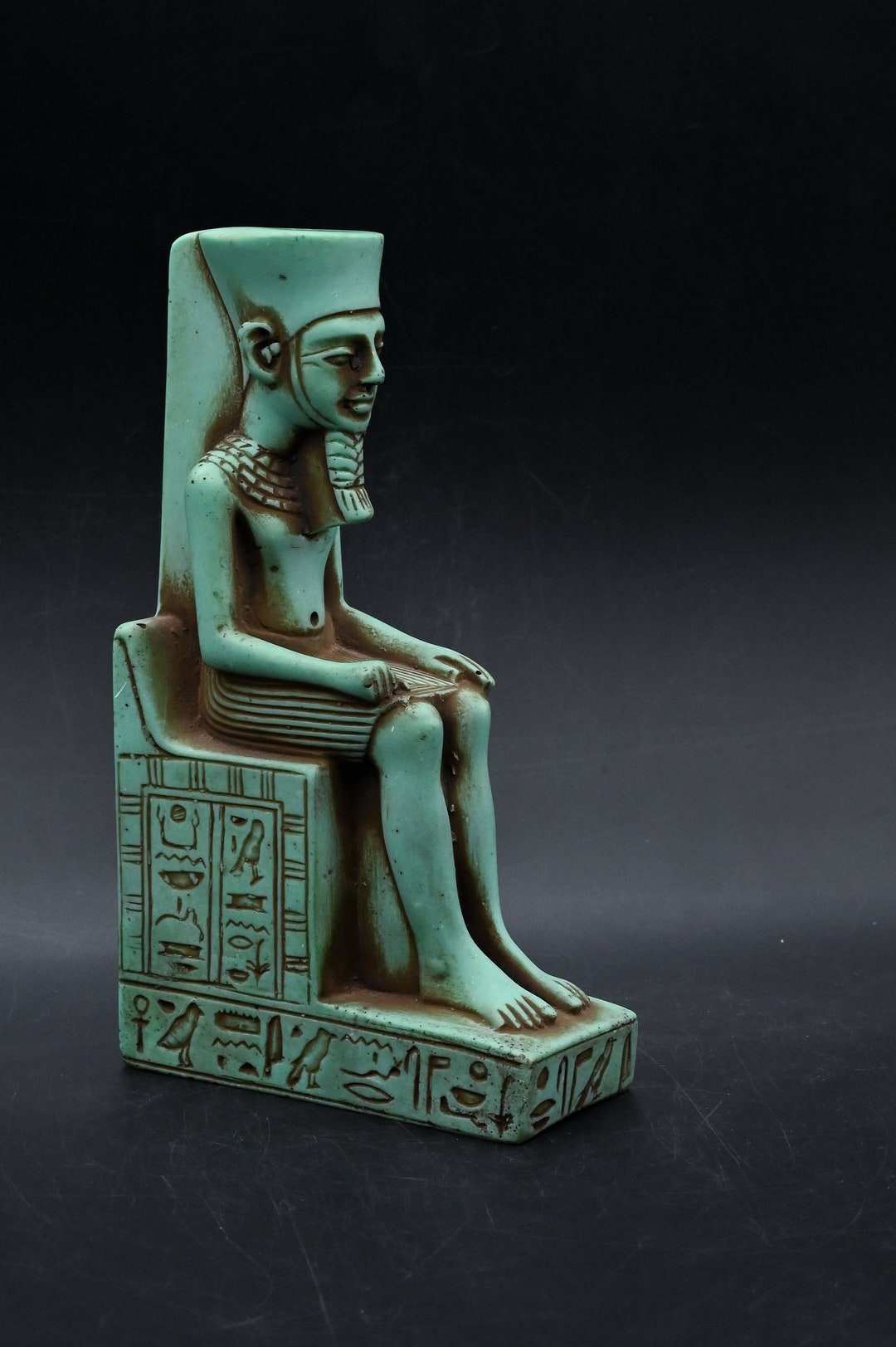 Ancient Egyptian King Khafre Statue Made by Egyptian Hands Made in Egypt Etsy