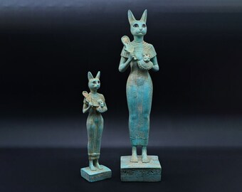 エジプトの女神バステト猫の像 エジプトで作られた大きな石像 - Etsy 日本