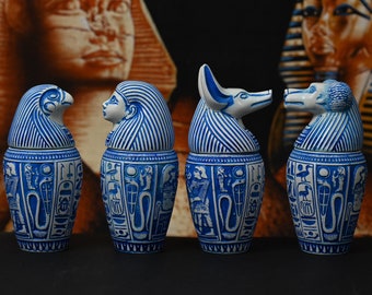 手作りエジプトのカノプス壺：ファラオの遺物の室内装飾 - Etsy 日本