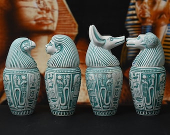 手作りエジプトのカノプス壺：ファラオの遺物の室内装飾 - Etsy 日本