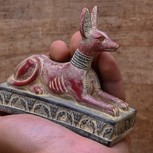 Unique statue of Egyptian God of death Anubis , old finish Made in Egypt