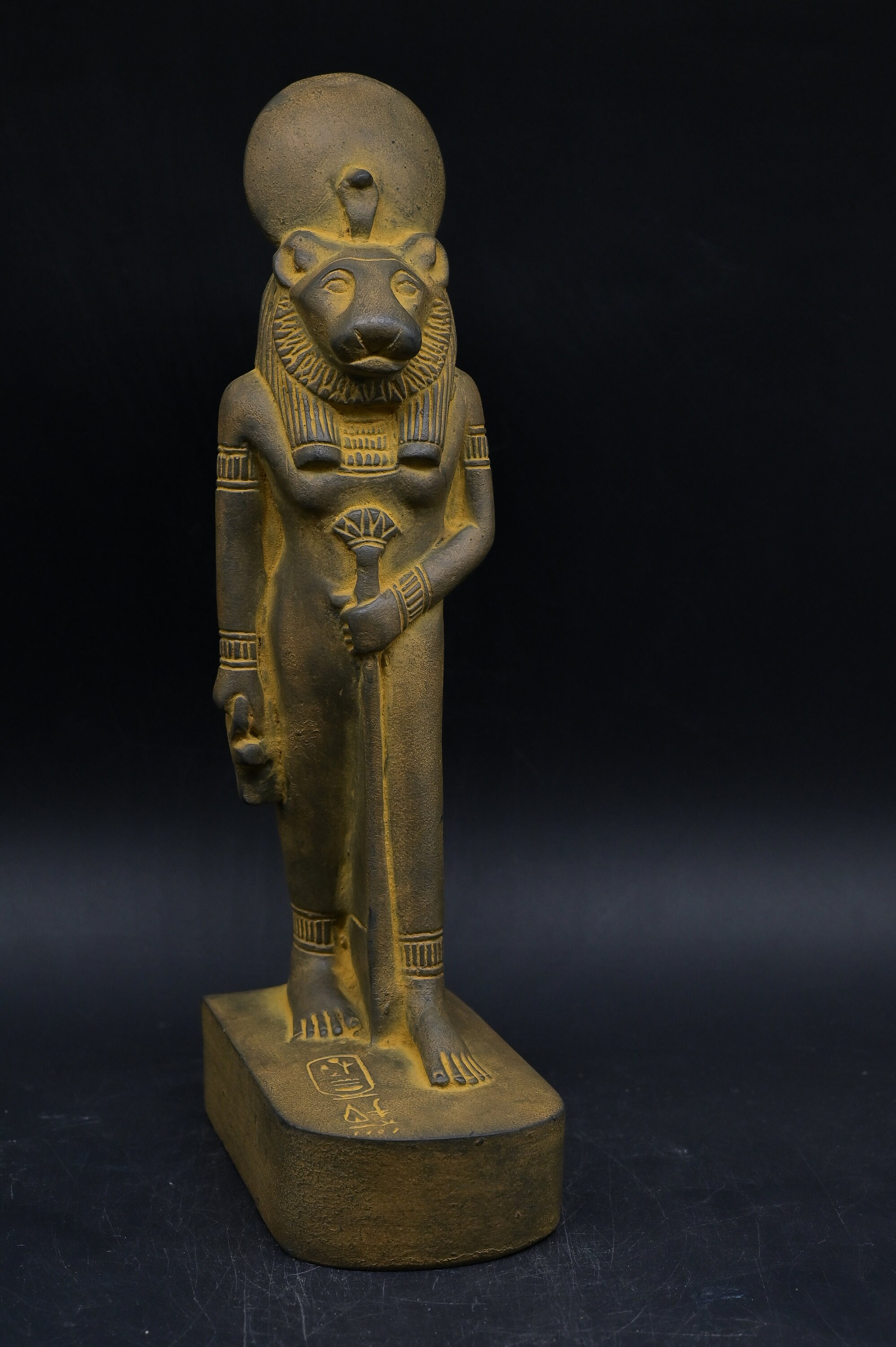 Statue of Egyptian Art Goddess Sekhmet Lady of War Heavy Stone Made in ...