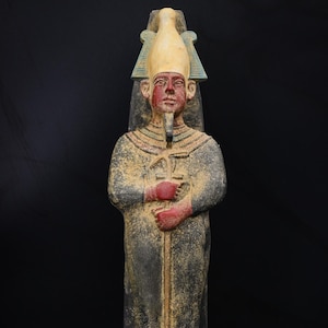 Egyptian statue of god Osiris, lord of the dead stone made in Egypt