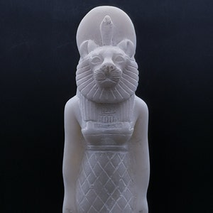 Unica dea egiziana Sekhmet pesante statua pietra di marmo Made in Egypt