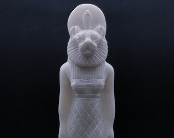 Diosa egipcia única Sekhmet estatua pesada de piedra de mármol Hecho en Egipto
