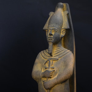 Egyptian statue of god Osiris, lord of the dead stone made in Egypt
