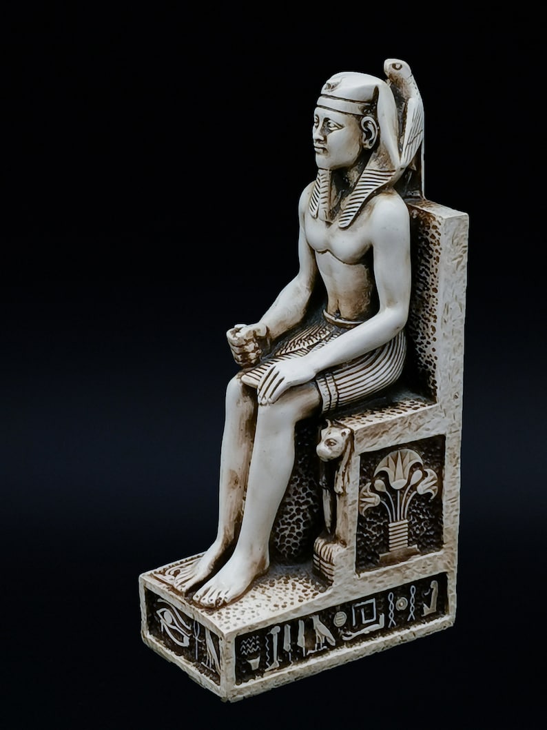 Ancient Egyptian King Khafre Heavy Statue Made in Egypt Etsy