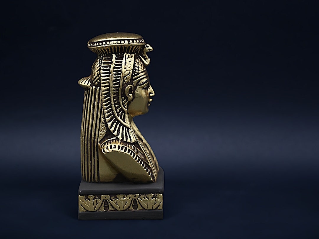 金箔のクレオパトラ像 - エジプト女王の石の彫刻 - Etsy 日本
