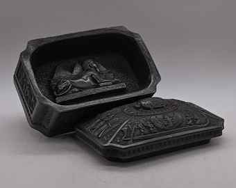 Unique Egyptian art Box Heavy decorative include Sphinx Pharaonic inscriptions made in egypt