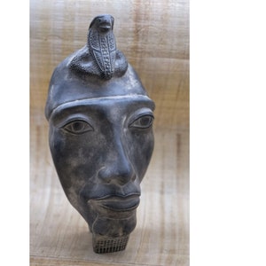 Rare Amazing AKHENATEN face - Replica Altar statue made from stone - Replica Altar statue made with Egyptian soul