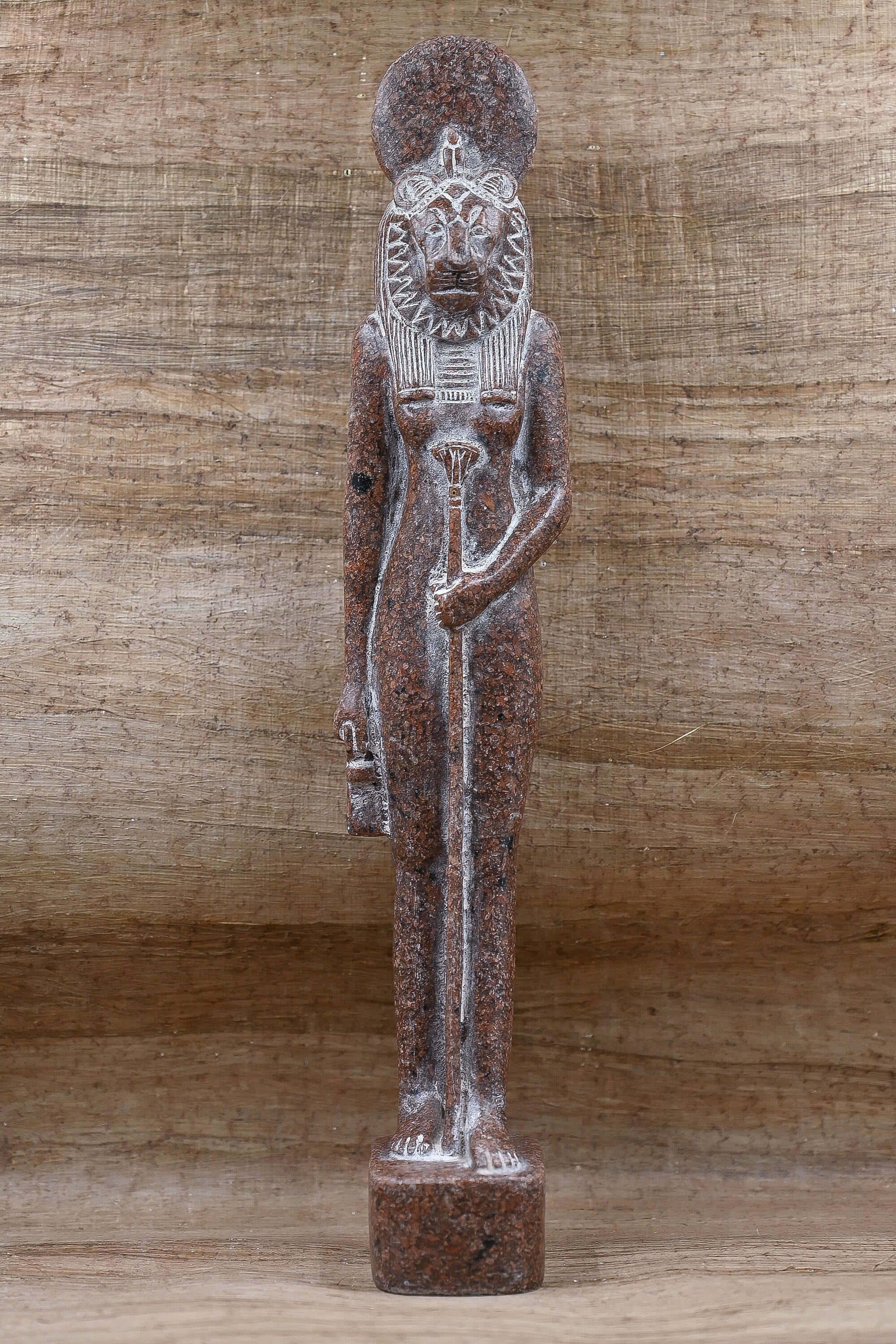 Statue of Egyptian Art Goddess Sekhmet Black Heavy Stone Made in Egypt ...