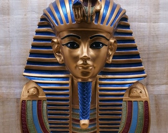 Unique Ancient Egyptian King Tutankhamun hand painted heavy made in egypt