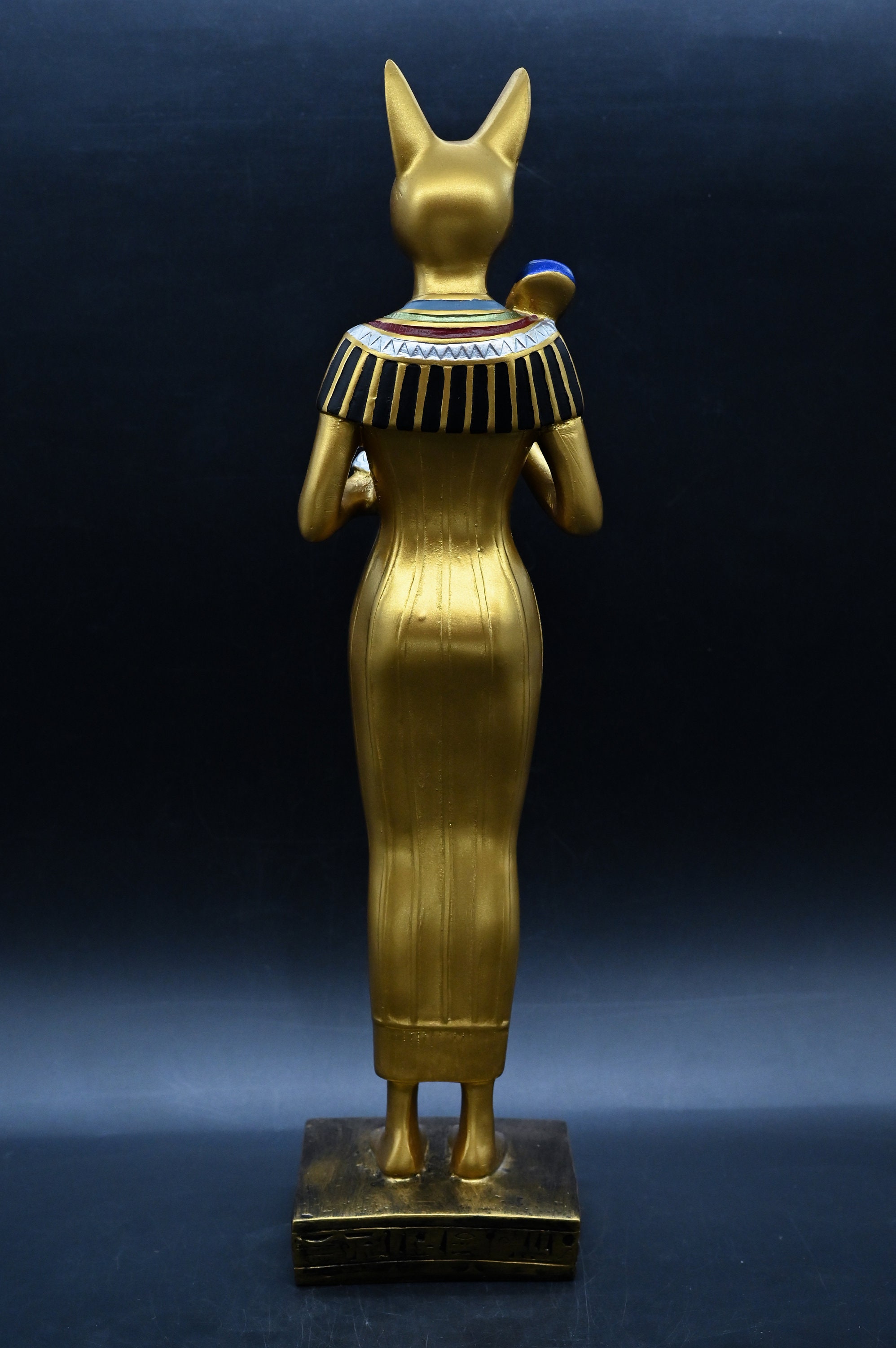 バステト　エジプトの女神 エジプトの女神バステト猫の大きな像（黒）エジプト製 - Etsy 日本