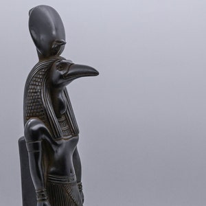 Egyptian statue of Thoth ancient Egyptian God Of wisdom and Knowledge black made in Egypt