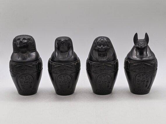 エジプトのカノプス壺：ホルスの息子セット、エジプト製 - Etsy 日本