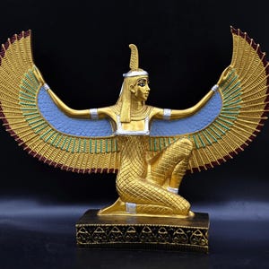 Egyptian statue of Goddess maat goddess of justice Open Wings large ( 2 size ) made in egypt