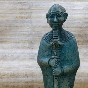 Unique statue of Egyptian God craftsmen Ptah hand carved made in egypt