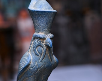 Ägyptische Falken Vogel Gott Horus Statue groß aus Stein Made in Ägypten