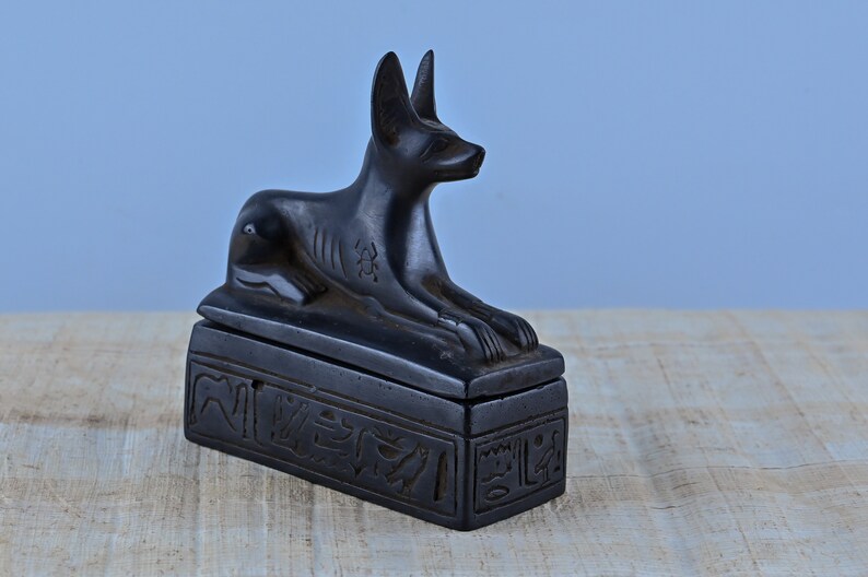 Egyptian Anubis Box: Hieroglyphic Decor, Made in Egypt - Etsy