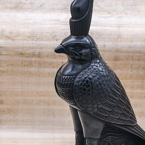 Egyptian Falcon Bird God Horus Statue large heavy stone Made in Egypt
