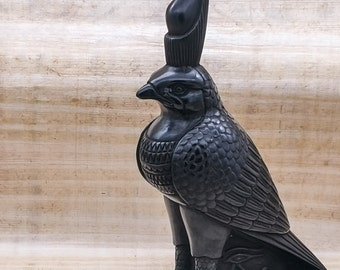 Egyptian Falcon Bird God Horus Statue large heavy stone Made in Egypt