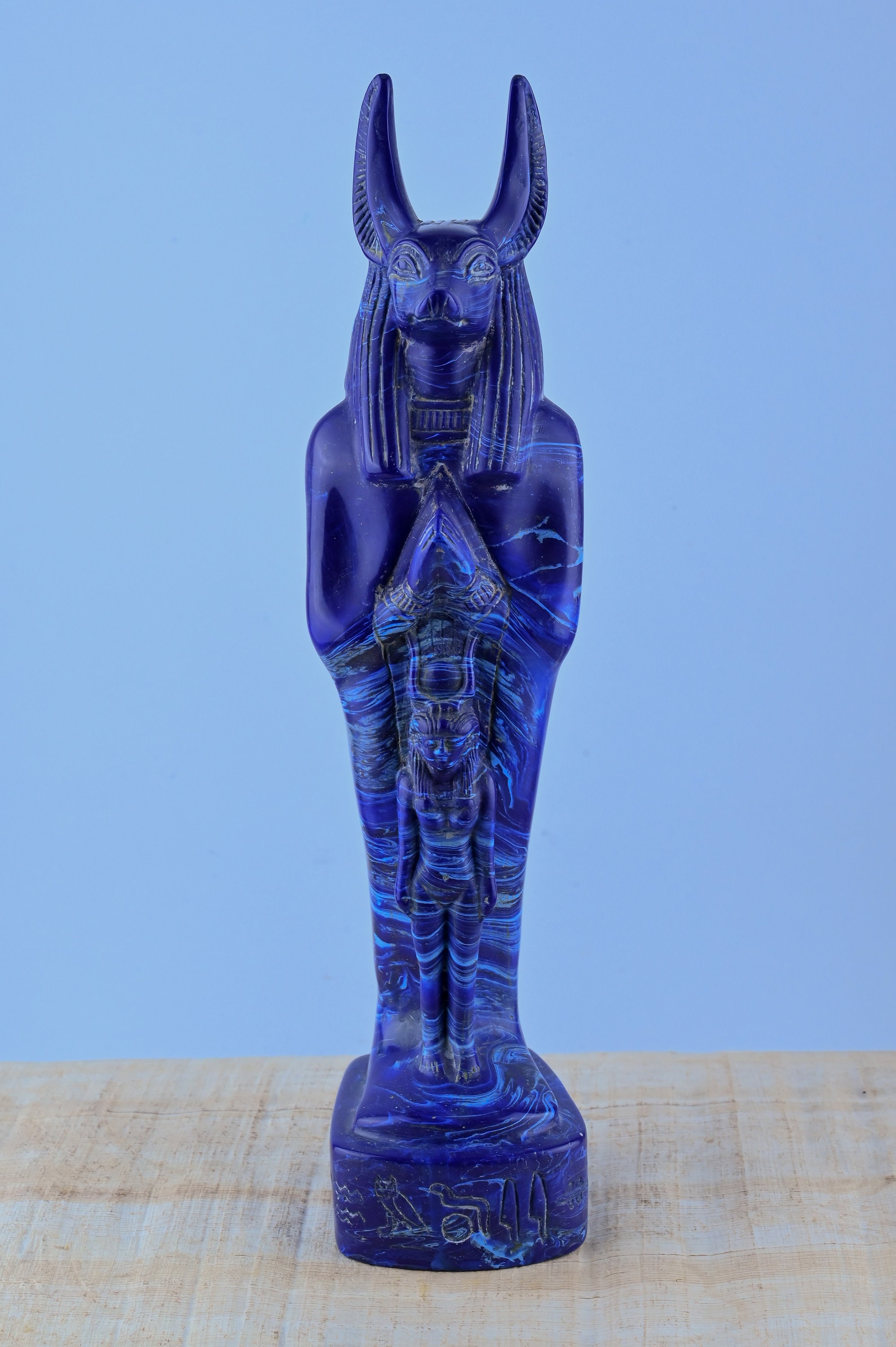 エジプトの死神アヌビスの像 エジプトで作られたマラカイト石 - Etsy 日本