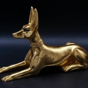 Anubis Dog Jackal Figurine Egyptian God statue White (4 sizes) made in egypt