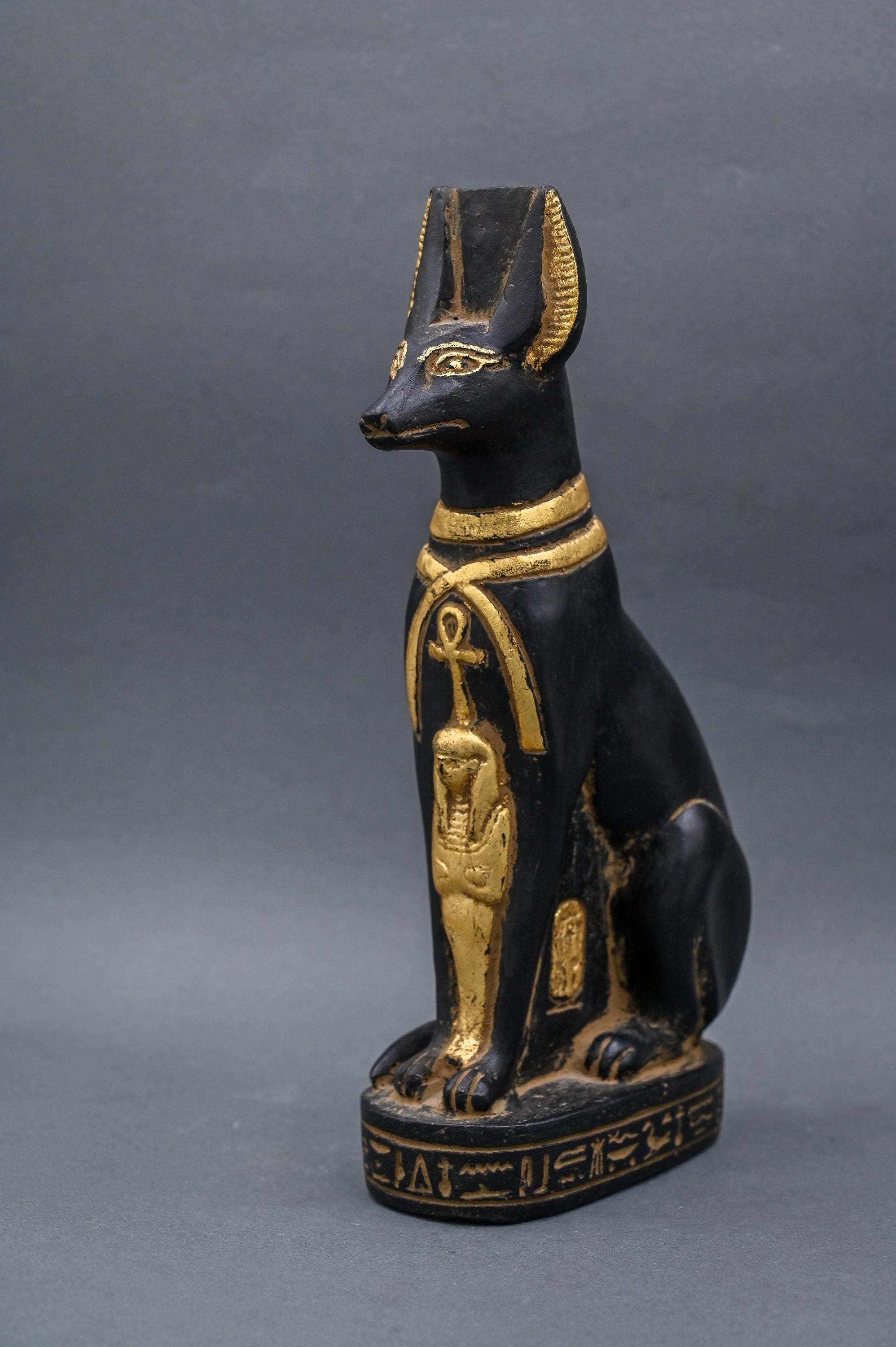 一流の品質 アヌビス - 古代エジプトの犬（ジャッカル）の偉大なエジプト像 土器