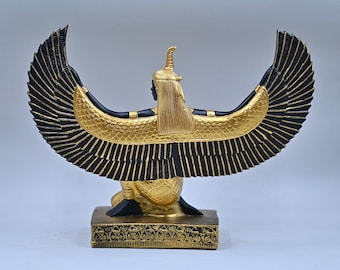 エジプトの女神マアト像：大きな翼が開いたエジプト製 - Etsy 日本