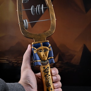 Egyptian Handmade Hathor Sistrum (Musical Instrument) Replica from her Original Collection - made from Heavy stone-made in Egypt