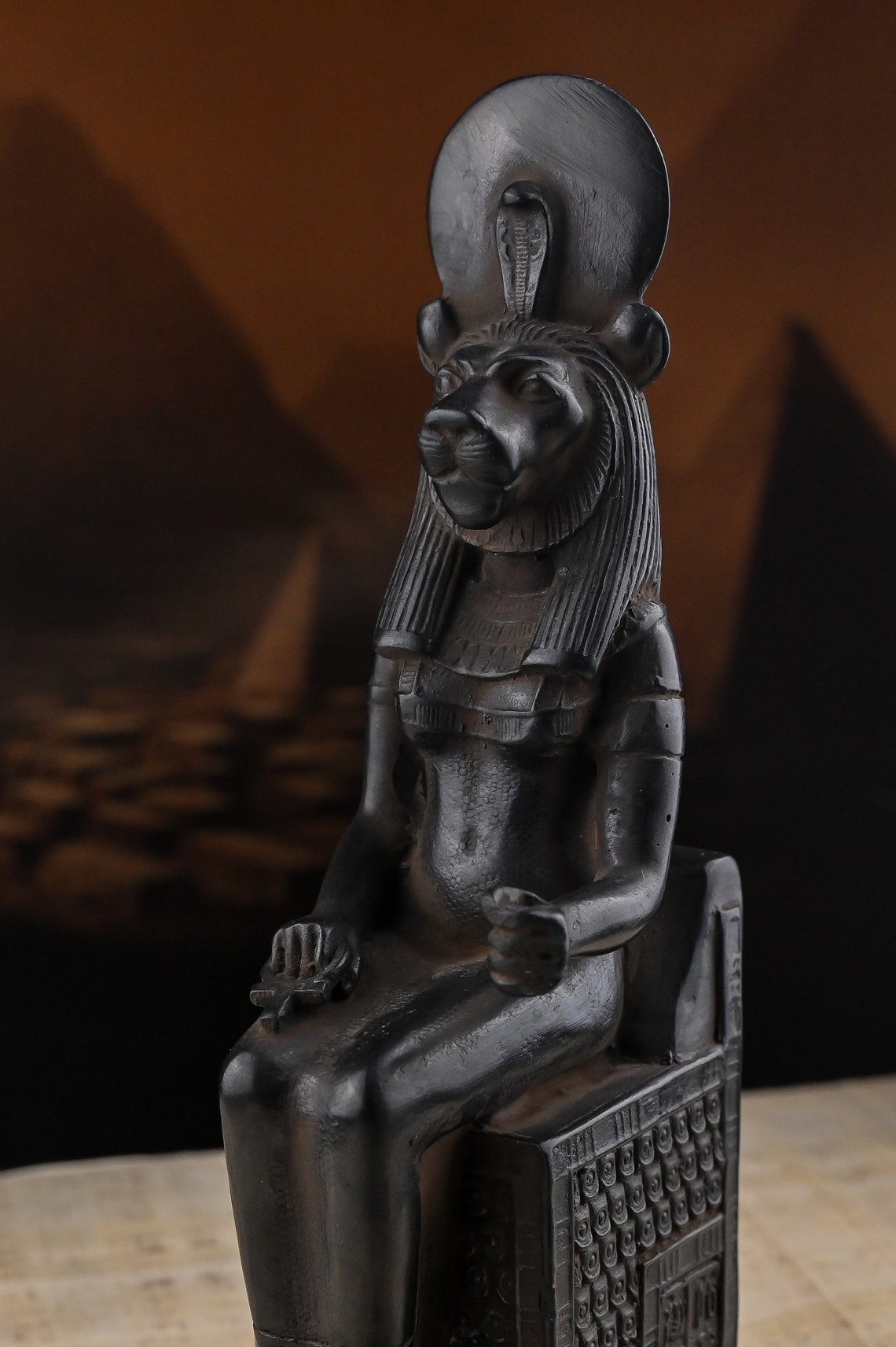 Statue of Egyptian Goddess Sekhmet, Lady of War Stone Made in Egypt - Etsy